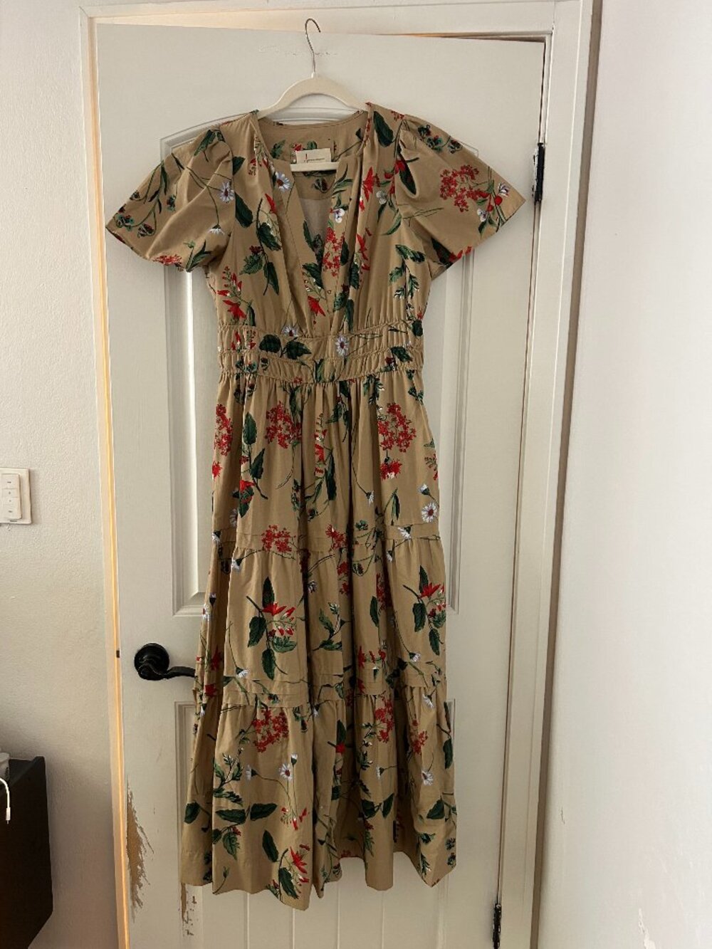 Anthropologie floral long dress
